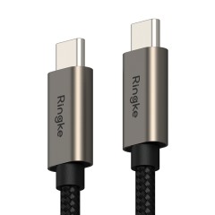 Cablu de Date Type-C la Type-C, 60W, 0.5m - Ringke - Black Cablu de Date Type-C la Type-C, 60W, 0.5m - Ringke - Black