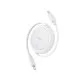 Cablu de Date Type-C la Type-C, 60W, 1m - Baseus Free2Pull Mini (P10364500211-01) - Moon White Cablu de Date Type-C la Type-C, 60W, 1m - Baseus Free2Pull Mini (P10364500211-01) - Moon White