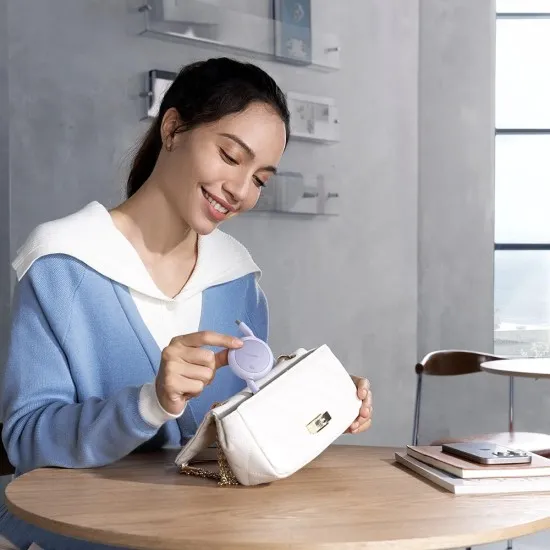 Cablu de Date Type-C la Type-C, 60W, 1m - Baseus Free2Pull Mini (P10364500211-01) - Moon White Cablu de Date Type-C la Type-C, 60W, 1m - Baseus Free2Pull Mini (P10364500211-01) - Moon White