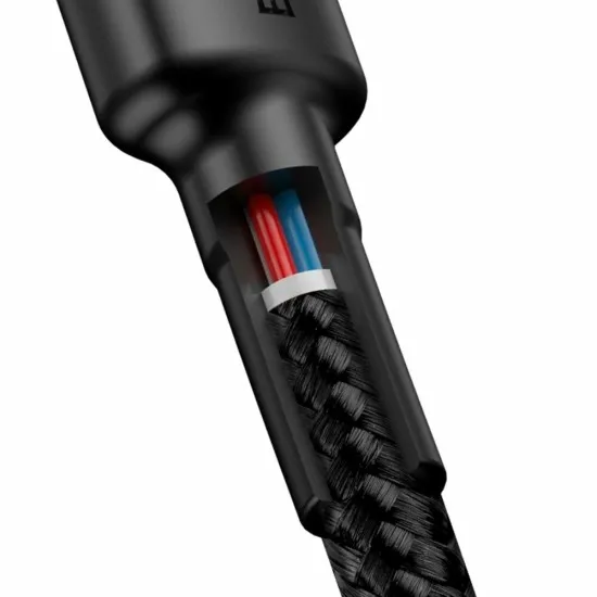 Cablu de Date Type-C la Type-C, 60W, 3A, 2m - Baseus Cafule (CATKLF-HG1) - Gray / Black Cablu de Date Type-C la Type-C, 60W, 3A, 2m - Baseus Cafule (CATKLF-HG1) - Gray / Black