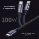 Cablu de date Type-C la Type-C, Super Fast Charging, PD100W, 480Mbps - Techsuit (PCB018) - Black Cablu de date Type-C la Type-C, Super Fast Charging, PD100W, 480Mbps - Techsuit (PCB018) - Black