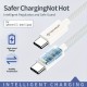 Cablu de date Type-C pentru Apple, Android, PD60W, Super Fast Charging, 1m - Techsuit (PCB114D) - Blue