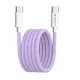 Cablu de date Type-C pentru Apple, Android, PD60W, Super Fast Charging, 1m - Techsuit (PCB114D) - Purple Cablu de date Type-C pentru Apple, Android, PD60W, Super Fast Charging, 1m - Techsuit (PCB114D) - Purple