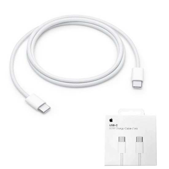 Cablu de Date USB-C la USB-C, 1m, 60W - Apple (MQKJ3ZM/A) - White