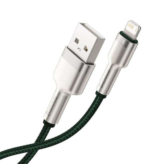 Cablu de Date USB la Lightning 2.4A, 2m - Baseus Cafule (CALJK-B06) - Green