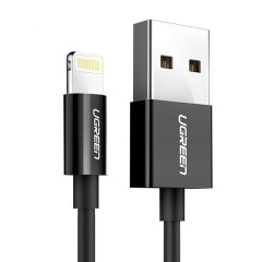Cablu de Date USB la Lightning, 2m - Ugreen (80823) - Black Cablu de Date USB la Lightning, 2m - Ugreen (80823) - Black