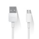 Cablu de Date USB la Micro-USB, 2A, 1m - Huawei (CP70) - White (Blister Packing)