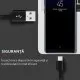 Cablu de Date USB la Type-C, Fast Charge, 25W, 1.5m - Samsung (EP-DW700CBE) - Black (Bulk Packing)