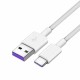 Cablu de Date USB la Type-C Fast Charge 5A, 480Mbps, 1m - Huawei AP71 (HL-1289) - White (Bulk Packing)