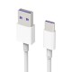 Cablu de Date USB la Type-C Fast Charge 5A, 480Mbps, 1m - Huawei AP71 (HL-1289) - White (Bulk Packing)