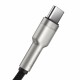 Cablu de Date USB la Type-C Fast Charging, 66W, 6A, 1m - Baseus Cafule Series Metal (CAKF000101) - Black