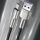 Cablu de Date USB la Type-C Fast Charging, 66W, 6A, 1m - Baseus Cafule Series Metal (CAKF000101) - Black