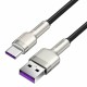 Cablu de Date USB la Type-C Fast Charging, 66W, 6A, 1m - Baseus Cafule Series Metal (CAKF000101) - Black