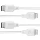 Cablu de Incarcare Type-C la Lightning 1m - Spigen Durasync (set 2) - White Cablu de Incarcare Type-C la Lightning 1m - Spigen Durasync (set 2) - White