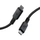 Cablu de Incarcare Type-C la Type-C, 1.2m- Spigen Arcwire (PB2203) - Black Cablu de Incarcare Type-C la Type-C, 1.2m- Spigen Arcwire (PB2203) - Black