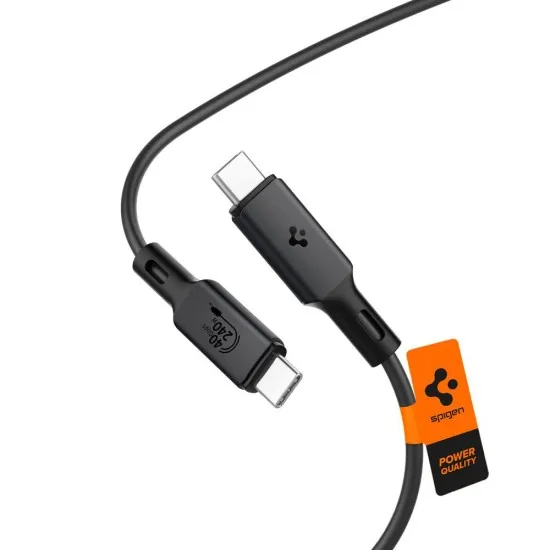 Cablu de Incarcare Type-C la Type-C, 1.2m- Spigen Arcwire (PB2203) - Black Cablu de Incarcare Type-C la Type-C, 1.2m- Spigen Arcwire (PB2203) - Black