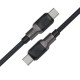 Cablu de incarcare, Type-C to Type-C, 60W, High-Speed Charging, 1.2m - Acefast (C10-03) - Black