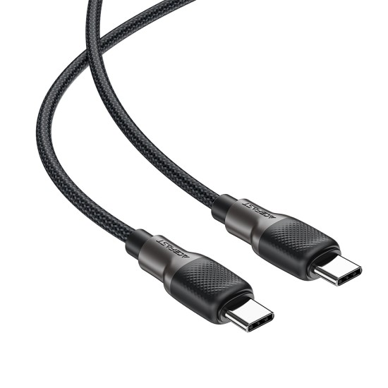 Cablu de incarcare, Type-C to Type-C, 60W, High-Speed Charging, 1.2m - Acefast (C10-03) - Black