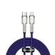 Cablu Type-C la Lightning 20W, 2m - Baseus Cafule Series (CATLJK-B05) - Purple Cablu Type-C la Lightning 20W, 2m - Baseus Cafule Series (CATLJK-B05) - Purple
