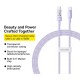 Cablu USB-C la Type-C, Super Fast Charging 100W, 1m - Baseus Gem (P10373000511-00) - Nebula Purple