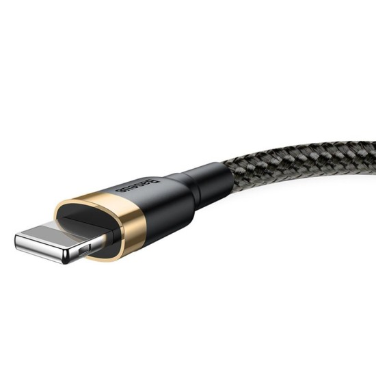 Cablu USB la Lightning, 2A, 3m - Baseus (CALKLF-RV1) - Black / Gold