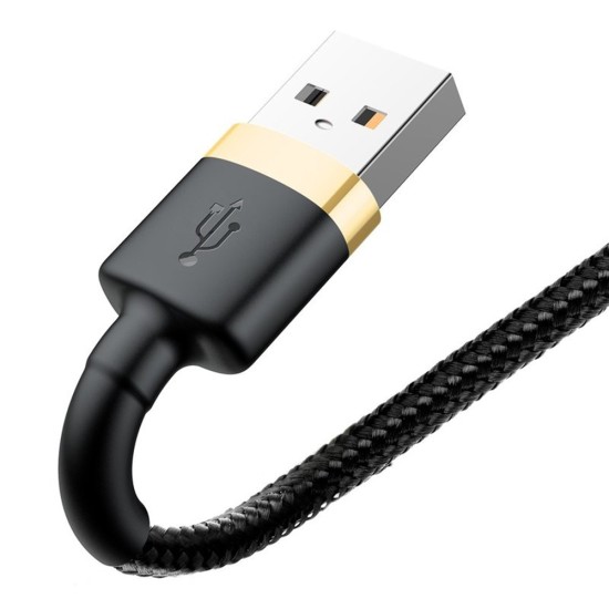 Cablu USB la Lightning, 2A, 3m - Baseus (CALKLF-RV1) - Black / Gold