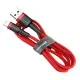 Cablu USB la Lightning, QC3.0, 2A, 3m - Baseus Cafule (CALKLF-R09) - Red Cablu USB la Lightning, QC3.0, 2A, 3m - Baseus Cafule (CALKLF-R09) - Red