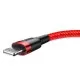 Cablu USB la Lightning, QC3.0, 2A, 3m - Baseus Cafule (CALKLF-R09) - Red Cablu USB la Lightning, QC3.0, 2A, 3m - Baseus Cafule (CALKLF-R09) - Red