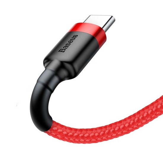 Cablu USB la Type-C, 2A, 3m - Baseus Cafule (CATKLF-U09)- Red