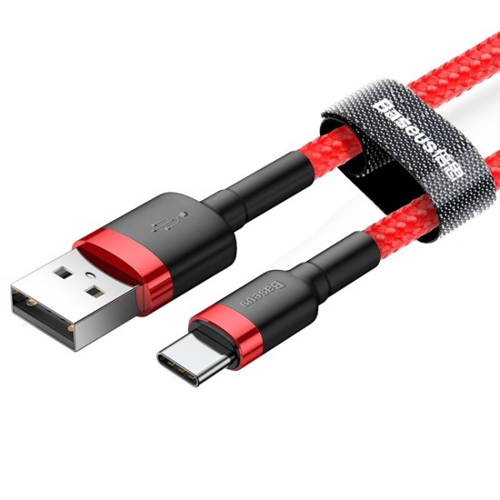 Cablu USB la Type-C, 2A, 3m - Baseus Cafule (CATKLF-U09)- Red