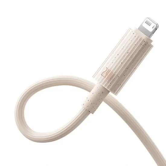 Cablu USB to Lightning, 480Mbps, 2.4A, 2m - Baseus Habitat Series (P10360200421-01) - Wheat Pink Cablu USB to Lightning, 480Mbps, 2.4A, 2m - Baseus Habitat Series (P10360200421-01) - Wheat Pink