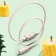 Cablu USB to Lightning, 480Mbps, 2.4A, 2m - Baseus Habitat Series (P10360200421-01) - Wheat Pink Cablu USB to Lightning, 480Mbps, 2.4A, 2m - Baseus Habitat Series (P10360200421-01) - Wheat Pink