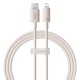 Cablu USB to Lightning, 480Mbps, 2.4A, 2m - Baseus Habitat Series (P10360200421-01) - Wheat Pink