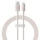 Cablu USB to Lightning, 480Mbps, 2.4A, 2m - Baseus Habitat Series (P10360200421-01) - Wheat Pink Cablu USB to Lightning, 480Mbps, 2.4A, 2m - Baseus Habitat Series (P10360200421-01) - Wheat Pink