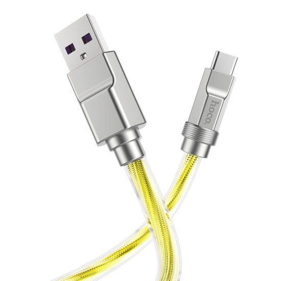 Cablu USB to Type-C PD100W, 1m - Hoco Solid (U113) - Gold