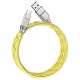 Cablu USB to Type-C PD100W, 1m - Hoco Solid (U113) - Gold