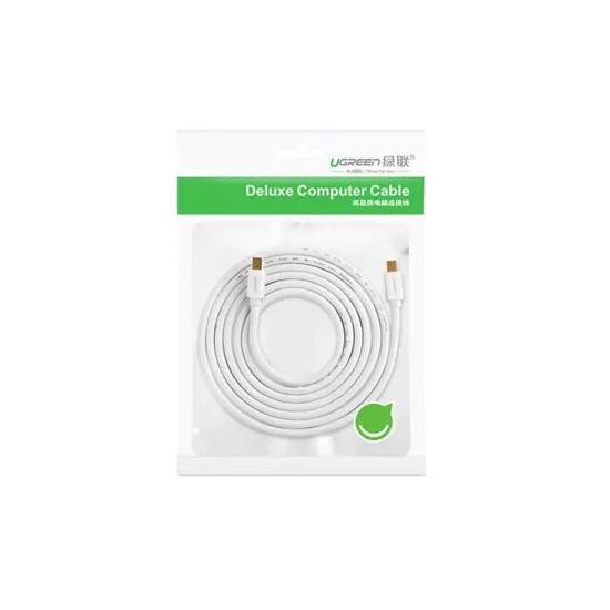 Cablu Video Mini DisplayPort la Mini DispalyPort 4k@60Hz, 2m - Ugreen (10429) - White Cablu Video Mini DisplayPort la Mini DispalyPort 4k@60Hz, 2m - Ugreen (10429) - White