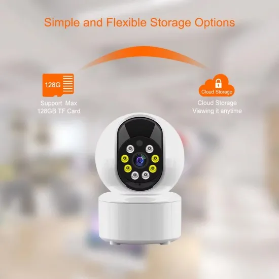 Camera de Supraveghere HD pentru Interior, Zoom, V380 PRO App - Techsuit (Q119) - White Camera de Supraveghere HD pentru Interior, Zoom, V380 PRO App - Techsuit (Q119) - White