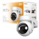 Camera de Supraveghere Wi-Fi cu Baterie, Type-C, 15000mAh, 3MP - Imou Outdoor Camera Cell PT 4G (IPC-K9EP-3T0TE-EU) - White