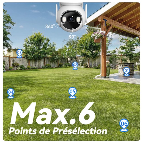 Camera de Supraveghere Wi-Fi cu Panou Solar, 15000mAh, 3MP - Imou Outdoor Camera Cell PT 4G Kit (KIT/IPC-K9EP-3T0TE-EU/FSP12-TYPEC) - White