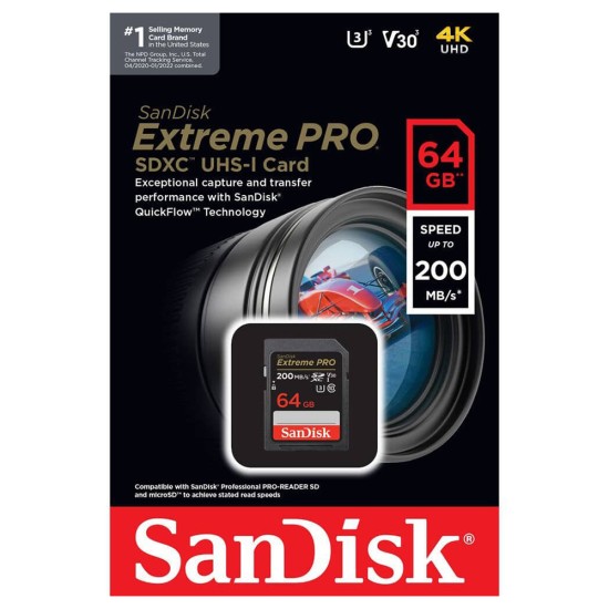 Card de Memorie, 128GB, MicroSDXC - SanDisk Extreme Pro (SDSDXXD-128G-GN4IN) - Grey