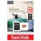 Card de Memorie, 128GB, MicroSDXC - SanDisk Extreme (SDSQXAA-128G-GN6AA) - Red