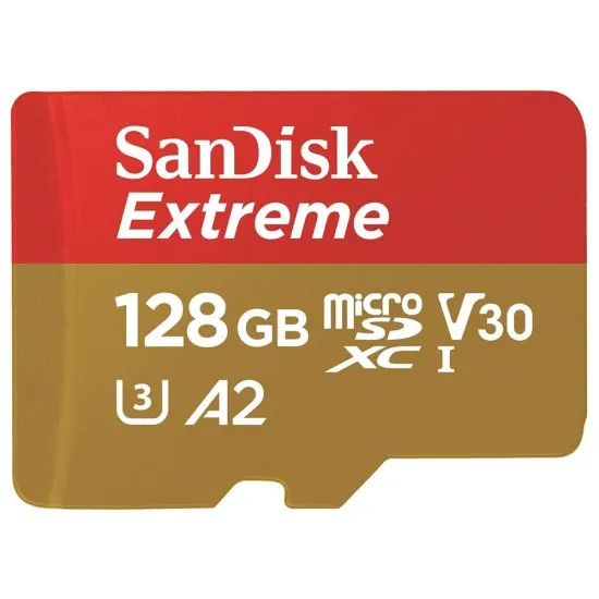 Card de Memorie, 128GB, MicroSDXC - SanDisk Extreme (SDSQXAA-128G-GN6AA) - Red Card de Memorie, 128GB, MicroSDXC - SanDisk Extreme (SDSQXAA-128G-GN6AA) - Red