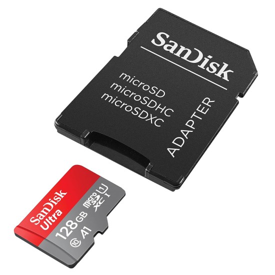 Card de Memorie, 128GB, MicroSDXC - SanDisk Ultra (SDSQUAB-128G-GN6MA) - Grey