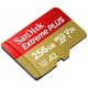 Card de Memorie, 256GB, MicroSDXC - SanDisk Extreme Plus (SDSQXBD-256G-GN6MA) - Grey