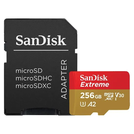 Card de Memorie, 256GB, MicroSDXC - SanDisk Extreme (SDSQXAV-256G-GN6MA) - Grey Card de Memorie, 256GB, MicroSDXC - SanDisk Extreme (SDSQXAV-256G-GN6MA) - Grey