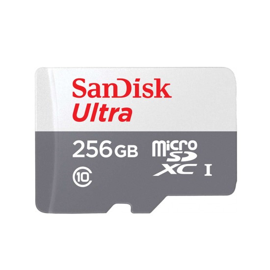 Card de Memorie, 256GB - SanDisk Ultra (SDSQUNR-256G-GN3MN) - White / Gray