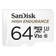 Card de Memorie, 64GB, Micro SDXC - SanDisk High Endurance (SDSQQNR-064G-GN6IA) - White