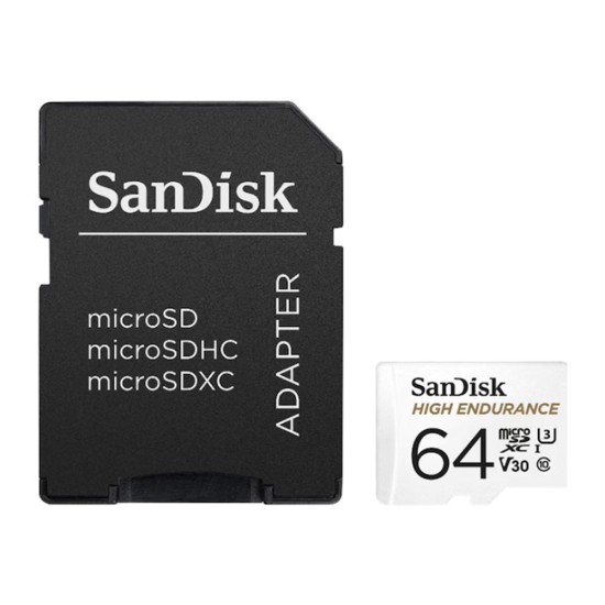 Card de Memorie, 64GB, Micro SDXC - SanDisk High Endurance (SDSQQNR-064G-GN6IA) - White