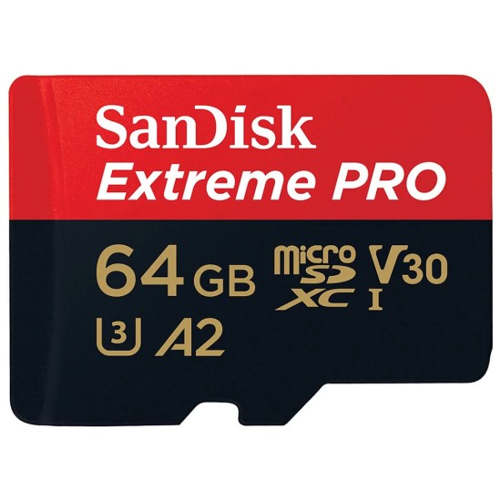 Card de Memorie, 64GB, MicroSDXC - SanDisk Extreme Pro (SDSQXCU-064G-GN6MA) - Red